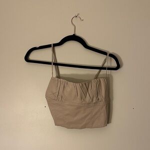 Zara Beige Spaghetti Strap Top